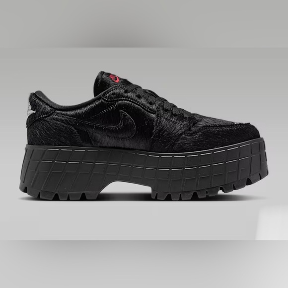 Nike Air Jordan 1 Low Brooklyn 'Black Pony' silver captoe platforms  size 9 new‎ - Picture 12 of 15